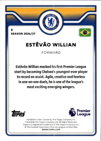 Estêvão Willian - Topps Flagship Premier League Future Stars 2026-27, Nr. 8