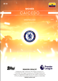 Moisés Caicedo - Topps Flagship Premier League Flying the Flag 2026-27, Nr. FF 9 – Insert