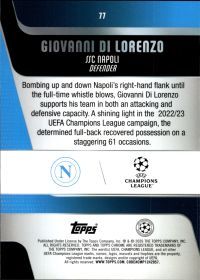 Giovanni Di Lorenzo - Topps Chrome UEFA Club Competitions Base Set 2025-26, Nr. 77