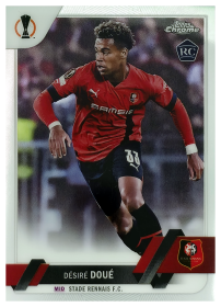 Désiré Doué - Topps Chrome UEFA Club Competitions Base Set 2022-23, Nr. 48 – Rookie Card