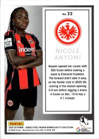 Nicole Anyomi - Panini Frauen-Bundesliga TC Collection Base Set 2025-26, Nr. 22
