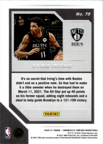 Kyrie Irving - Panini Chronicles Threads 2020-21, Nr. 78