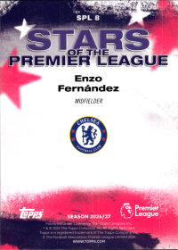 Enzo Fernández - Topps Flagship Premier League Stars of the Premier League 2026-27, Nr. SPL 8 – Insert