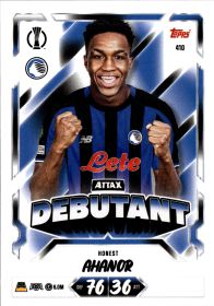Honest Ahanor - Topps Match Attax UEFA Club Competitions Attax Debutant 2026-27, Nr. 410