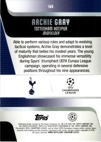 Archie Gray - Topps UEFA Club Competitions Base Set 2025-26, Nr. 165