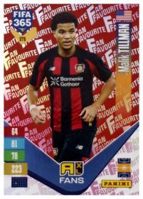 Malik Tillman - Panini Adrenalyn XL FIFA 365 Fan Favourites 2026-27, Nr. 379 – Red, Insert