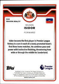 Wilson Isidor - Topps Flagship Premier League Base Set 2026-27, Nr. 244