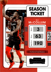 CJ McCollum - Panini Contenders Season Ticket 2021-22, Nr. 39