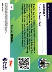 Joelinton & Bruno Guimarães - Topps Match Attax Premier League Pro Partnership 2025-26, Nr. 374