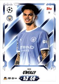 Nico O'Reilly - Topps Match Attax UEFA Club Competitions Base Set 2026-27, Nr. 32