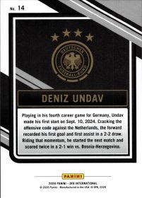 Deniz Undav - Panini DFB International Base Set 2026, Nr. 14