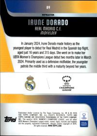 Irune Dorado - Topps Chrome UEFA Women's Champions League Future Stars 2025-26, Nr. 89 – Refractor, Insert