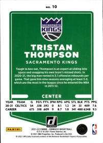 Tristan Thompson - Panini Donruss Base Set 2021-22, Nr. 10