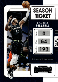 D'Angelo Russell - Panini Contenders Season Ticket 2021-22, Nr. 93