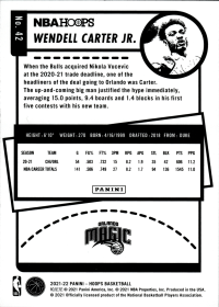 Wendell Carter Jr. - Panini Hoops Base Set 2021-22, Nr. 42
