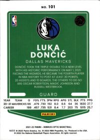 Luka Dončić - Panini Donruss Optic Base Set 2021-22, Nr. 101