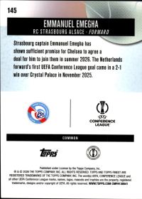Emmanuel Emegha - Topps Finest UEFA Club Competitions Base Set 2025-26, Nr. 145