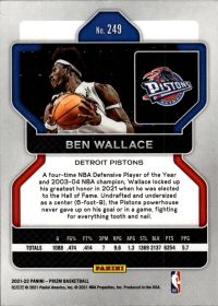 Ben Wallace - Panini Prizm Base Set 2021-22, Nr. 249