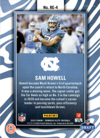 Sam Howell - Panini Donruss Elite Rookie Elitist 2022, Nr. RE-4 – Rookie Card, Insert