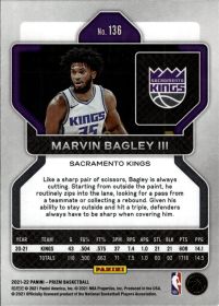 Marvin Bagley III - Panini Prizm Base Set 2021-22, Nr. 136