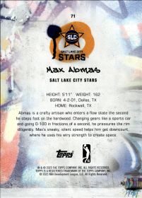 Max Abmas - Topps G League Base Set 2024-25, Nr. 71