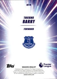 Thierno Barry - Topps Flagship Premier League Nitro Boost 2026-27, Nr. NB 10 – Insert