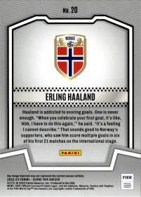 Erling Haaland - Panini Score FIFA Score Team 2022-23, Nr. 20 – Insert