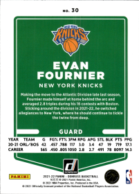 Evan Fournier - Panini Donruss Base Set 2021-22, Nr. 30