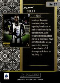 Oumar Solet - Panini Player of the Match Base Set 2024-25, Nr. 97 – Rookie Card