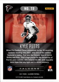 Kyle Pitts - Panini Illusions Base Set 2021, Nr. 72 – Rookie Card