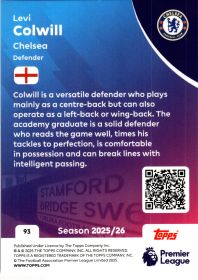 Levi Colwill - Topps Match Attax Premier League Base Set 2025-26, Nr. 93