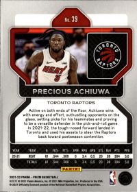 Precious Achiuwa - Panini Prizm Base Set 2021-22, Nr. 39