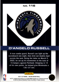 D'Angelo Russell - Panini Recon Base Set 2021-22, Nr. 116