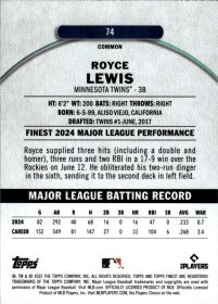 Royce Lewis - Topps Finest Base Set 2025, Nr. 74