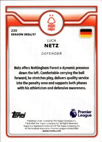 Luca Netz - Topps Flagship Premier League Base Set 2026-27, Nr. 220