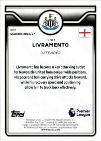 Tino Livramento - Topps Flagship Premier League Base Set 2026-27, Nr. 205