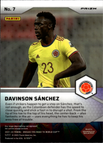 Davinson Sánchez - Panini Mosaic FIFA Road to World Cup Pitch Masters 2021-22, Nr. 7 – Mosaic, Insert