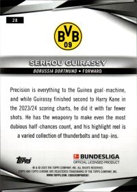 Serhou Guirassy - Topps Chrome Sapphire Bundesliga Base Set 2024-25, Nr. 28