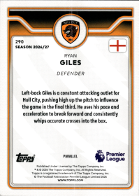 Ryan Giles - Topps Flagship Premier League Base Set 2026-27, Nr. 290 – Premier League Parallel