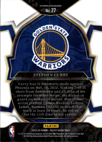 Stephen Curry - Panini Select Concourse 2022-23, Nr. 27