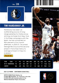 Tim Hardaway Jr. - Panini Contenders Season Ticket 2021-22, Nr. 28