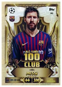 Lionel Messi - Topps Match Attax UEFA Club Competitions All-Time 100 Club 2026-27, Nr. 483