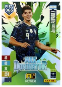 Julián Álvarez - Panini Adrenalyn XL FIFA 365 Max Dominator 2026-27, Nr. 290 – Insert