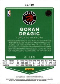 Goran Dragic - Panini Donruss Optic Base Set 2021-22, Nr. 139