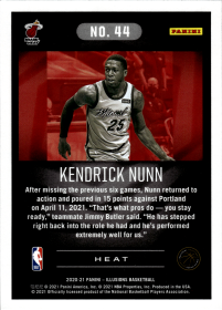 Kendrick Nunn - Panini Illusions Base Set 2020-21, Nr. 44