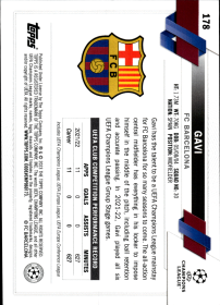 Gavi - Topps Chrome UEFA Club Competitions Future Stars 2022-23, Nr. 178 – All-Star Rookie