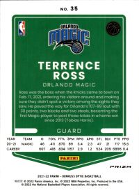 Terrence Ross - Panini Donruss Optic Base Set 2021-22, Nr. 35 – Holo Fast Break