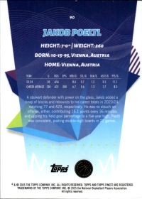 Jakob Poeltl - Topps Finest Base Set 2024-25, Nr. 90