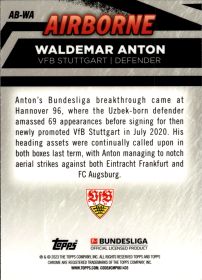 Waldemar Anton - Topps Chrome Bundesliga Airborne 2022-23, Nr. AB-WA – Insert