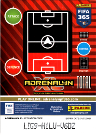Benjamin Pavard - Panini Adrenalyn XL FIFA 365 Titan 2021, Nr. 344 – Insert